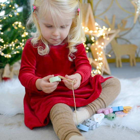 Velké dřevěné korálky pro děti Zvířátka