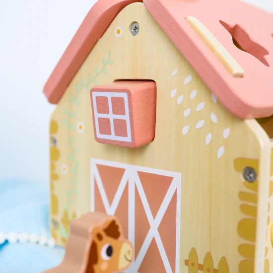 Dřevěný domeček vkládačka Farma