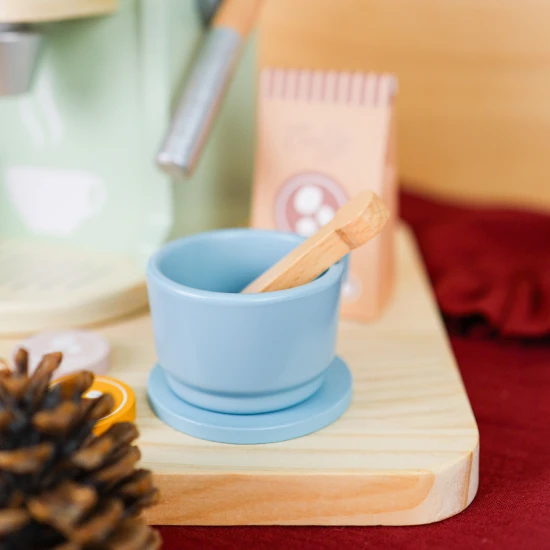 Dřevěný kávovar pro děti Pastel