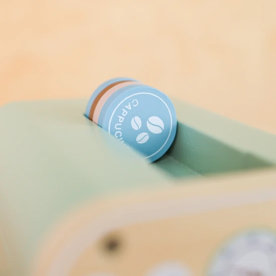 Dřevěný kávovar pro děti Pastel