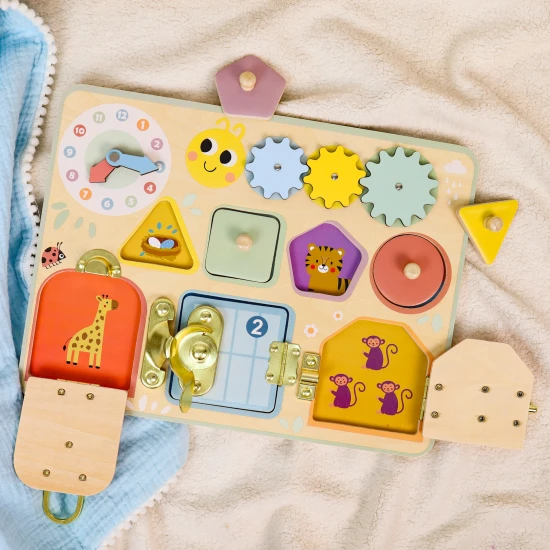 Dřevěny activity board Tooky Toy pro děti