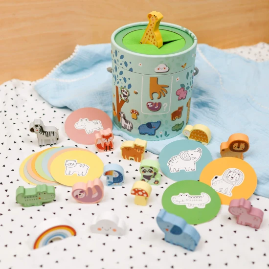 Hmatej a najdi Zvířátka Společenská hra pro děti Tooky Toy