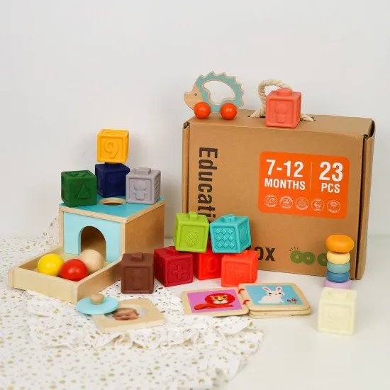 7–12 měsíců Edukační box Mini Montessori hračky pro miminka Tooky Toy
