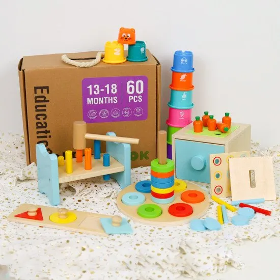 13 –18 měsíců Edukační box Midi Vzdělávací hračky od 1 roku Tooky Toy