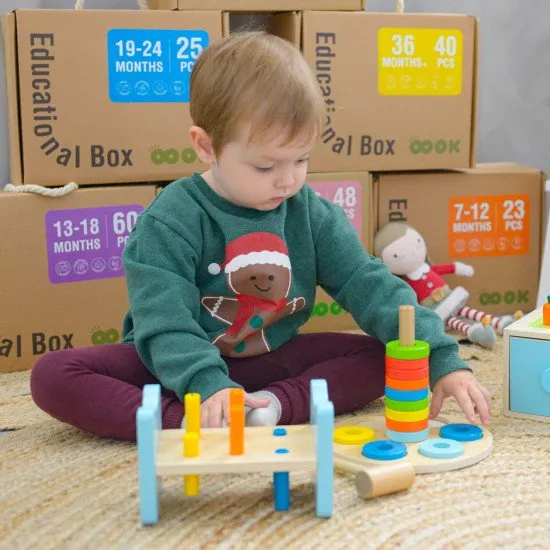 13 –18 měsíců Edukační box Midi Vzdělávací hračky od 1 roku Tooky Toy