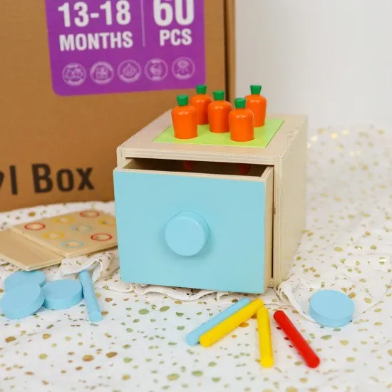 13 –18 měsíců Edukační box Midi Vzdělávací hračky od 1 roku Tooky Toy
