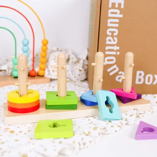 Tooky Toy 25–36 měsíců Edukační box 6 ks 25–36 měsíců Edukační box Didaktické hračky od 2 let Tooky Toy
