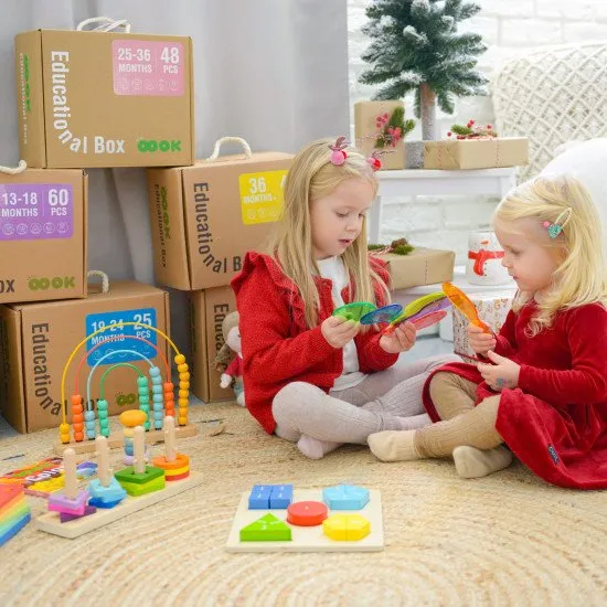 Tooky Toy 25–36 měsíců Edukační box 6 ks 25–36 měsíců Edukační box Didaktické hračky od 2 let Tooky Toy