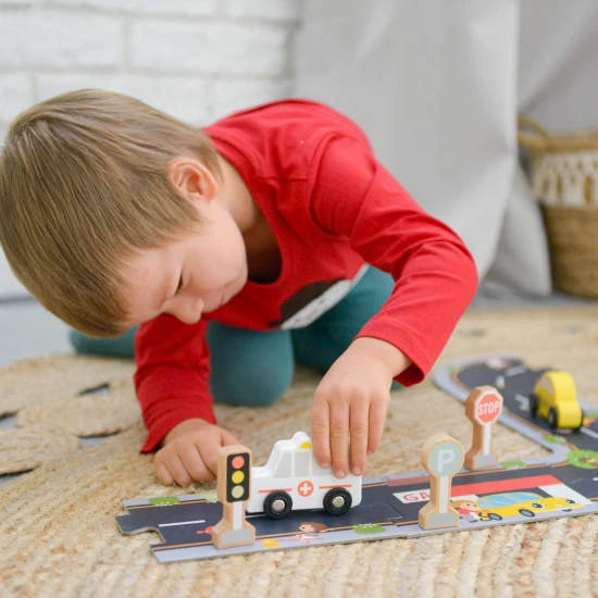 Dřevěná autíčka sada