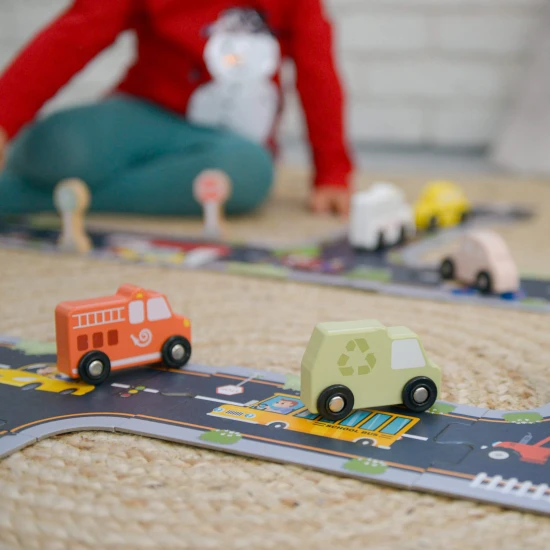 Dřevěná autíčka sada