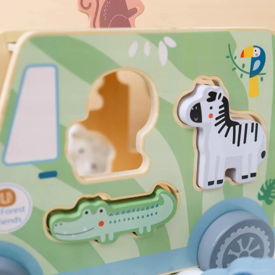 dřevěná vkládačka zvířátka