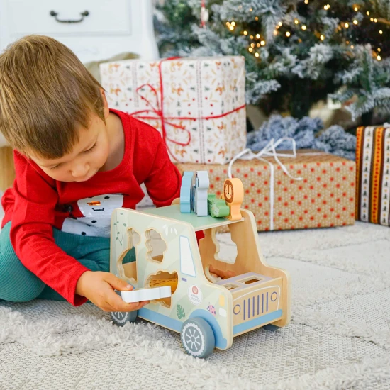 dřevěná vkládačka zvířátka