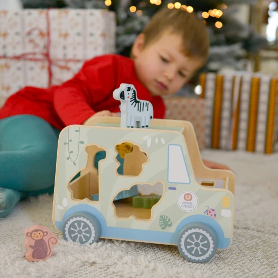 dřevěná vkládačka zvířátka