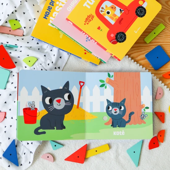 Knížka se zvuky mláďat, do které se děti rádi zaposlouchají. Děti přiřazují zvuky ke správnému obrázku.