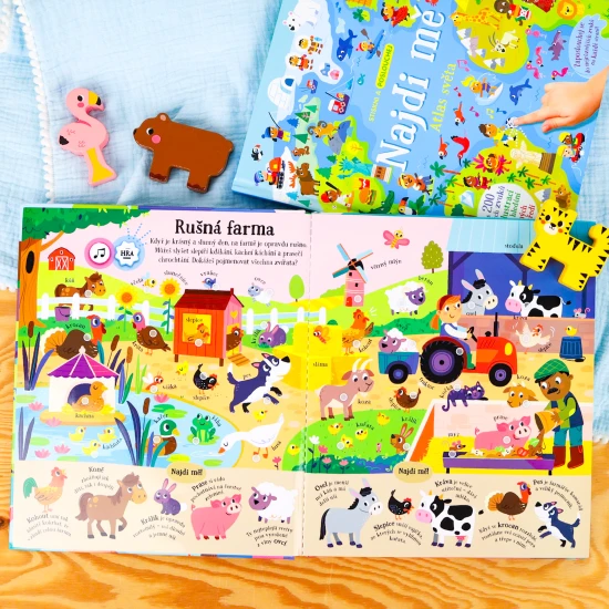 Objevujte více než 200 zvířat z celého světa v této interaktivní knížce!