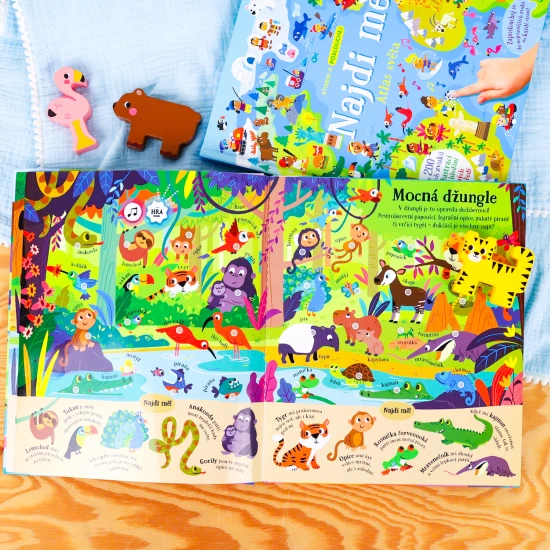 Objevujte více než 200 zvířat z celého světa v této interaktivní knížce!