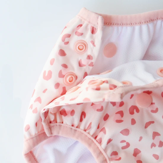 Plenkové plavky pro miminko s UPF 50+ Leopard starorůžový  | Swim Essentials