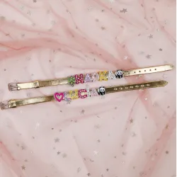 Zlatý náramek na přívěsky METALIC Zlatý náramek na přívěsky METALIC