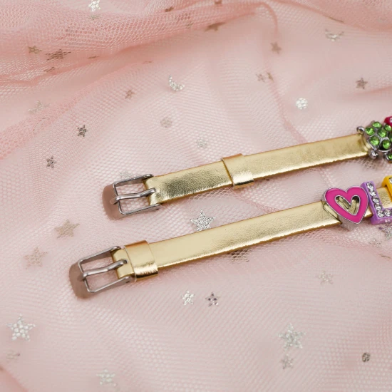 Zlatý dětský náramek se jménem METALIC Nojomojo