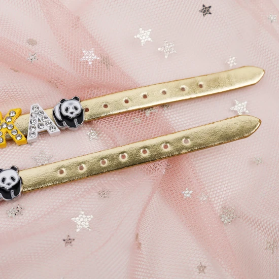 Zlatý dětský náramek se jménem METALIC Nojomojo