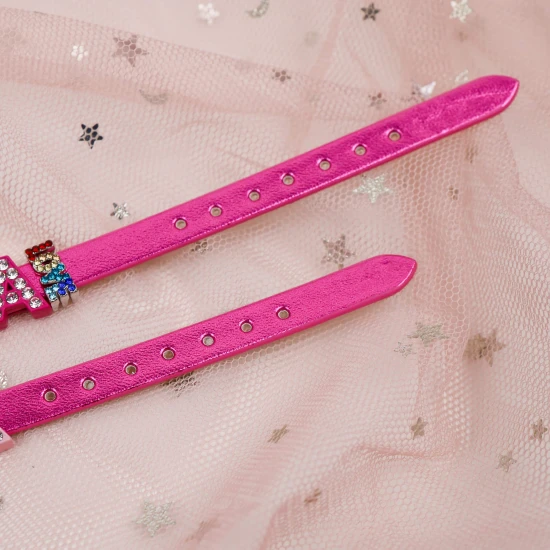 Třešňový dětský náramek se jménem METALIC Nojomojo