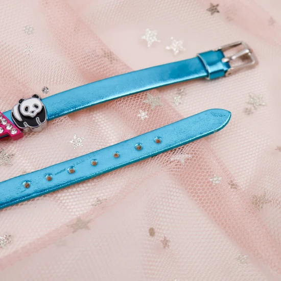 Modrý dětský náramek se jménem METALIC Nojomojo