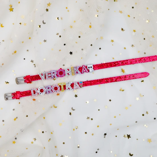 Třešňový dětský náramek se jménem DISCO Nojomojo