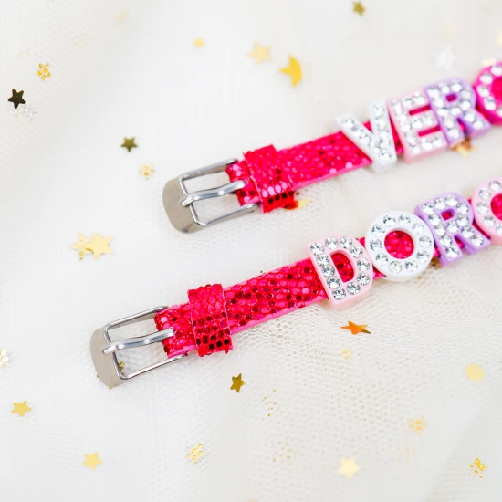 Třešňový dětský náramek se jménem DISCO Nojomojo