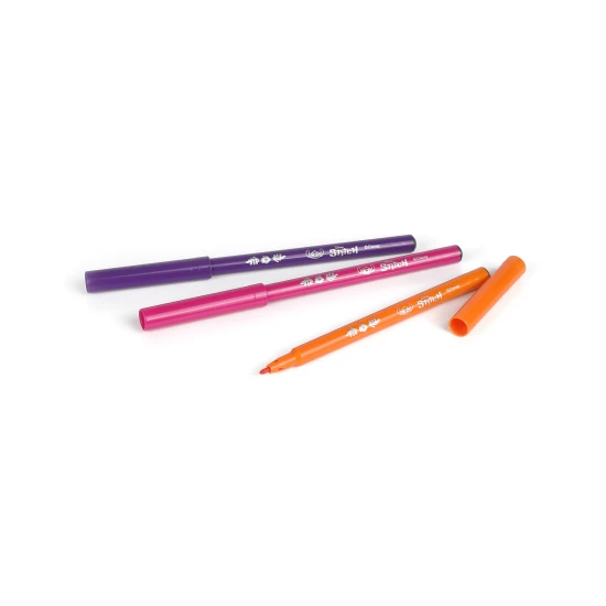 Sada 12 fixů s motivem Disney postavičky Stitch – jemné barvy vhodné pro kreslení či zvýrazňování