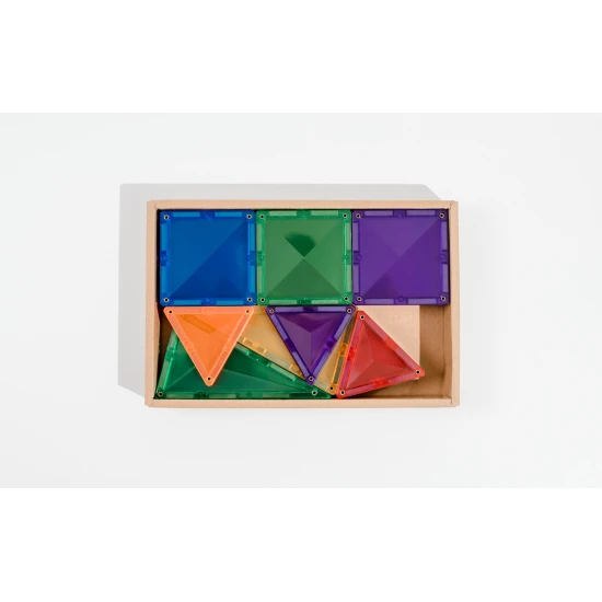 CONNETIX 24dílná Rainbow Mini Pack Sada – Magnetické dlaždice v pestrých barvách podporující kreativitu a tvorbu různých projektů pro děti.