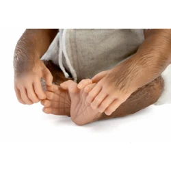 Guca Opička s měkkým látkovým tělem v huňatém overali 32 cm