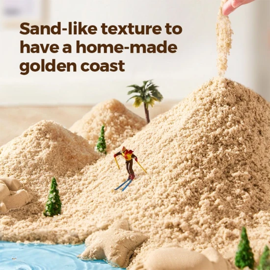 Sada na kinetický písek pro děti – formičky, nástroje a stavební autíčka