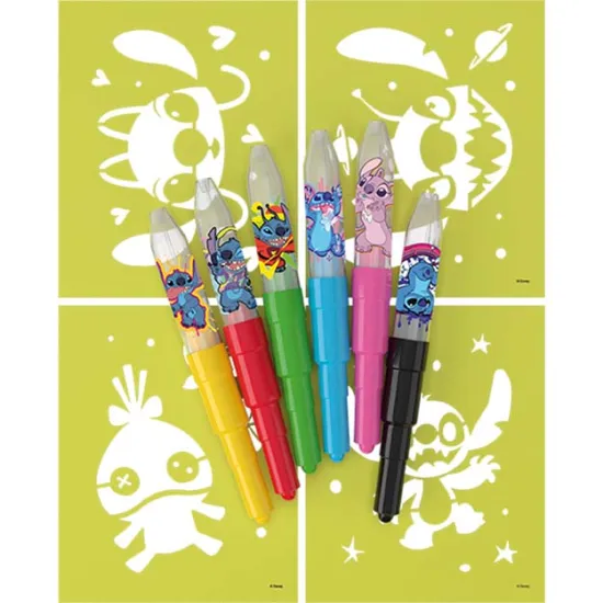 Foukací fixy Lilo & Stitch se šablonami - kreativní zábava pro děti