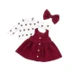 Set oblečení pro pejska Lucky Doggy – Cozy Casual, vínové šatičky a srdíčkové tričko