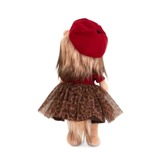 Plyšový pejsek yorkšírka Lucky Doggy Yoyo Mademoiselle v leopardí sukýnce s baretom