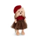 Plyšový pejsek yorkšírka Lucky Doggy Yoyo Mademoiselle v leopardí sukýnce s baretom
