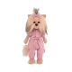 Plysovy pejsek Lucky Doggy Yoyo yorksirka v ruzovych satech – 38 cm
