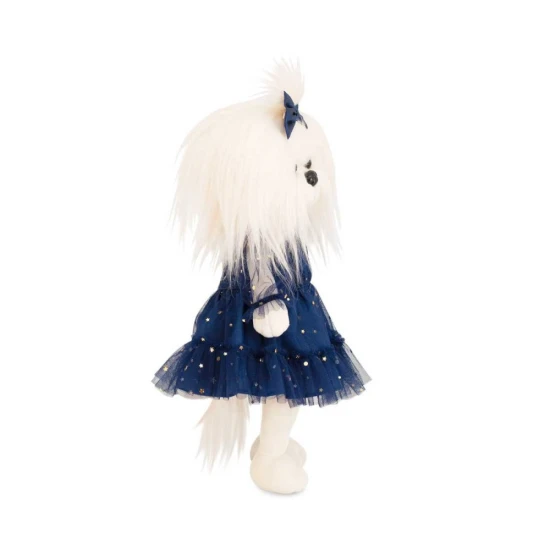 Plyšový pejsek maltézská fenka Lucky Doggy Mimi Sky Full of Stars v modrých tylových šatech s mašlí