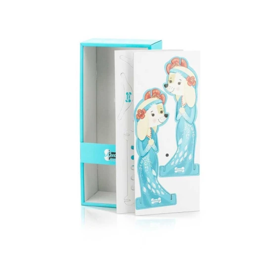 Plyšový pejsek maltézská fenka Lucky Doggy Mimi Sky Full of Stars v modrých tylových šatech s mašlí