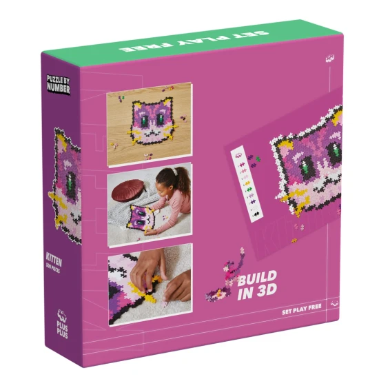 Kreativní sada Plus-Plus – Skládej podle čísel Kočička – 500 dílků, mozaika kočičky