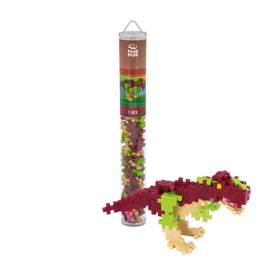 Plus-Plus T-Rex – 100 dílků v tubusu s návodem na stavbu dinosaura pro děti od 5 let
