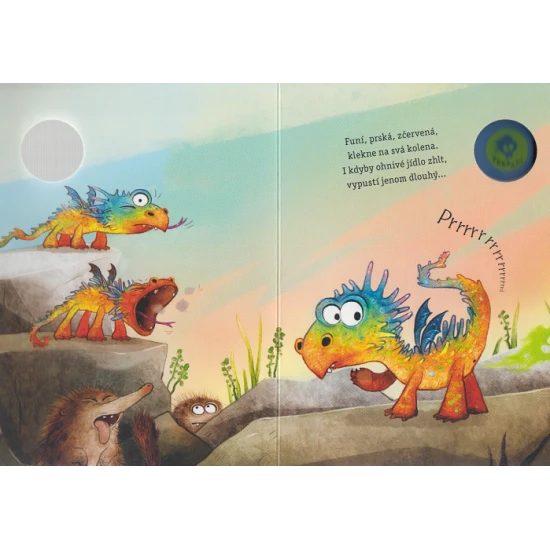 Veselé dračí dobrodružství s vtipným příběhem, krásnými ilustracemi a „prdícím“ tlačítkem.