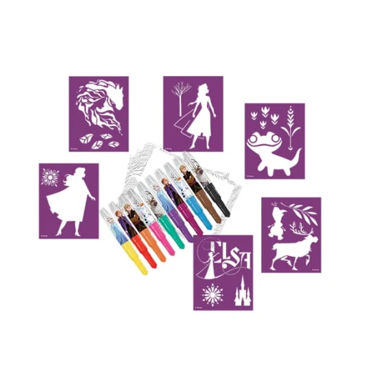 Kreativní set Ledové království – foukací fixy a šablony