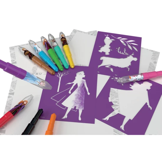 Kreativní set Ledové království – foukací fixy a šablony