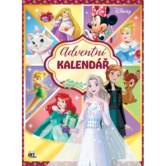 Adventní kalendář Disney s 24 okénky, plnými knížek s omalovánkami, aktivitami, samolepkami a pohádkovými příběhy.