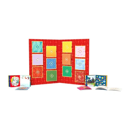 Adventní kalendář Tlapková patrola – 24 okének s knížkami, omalovánkami a samolepkami