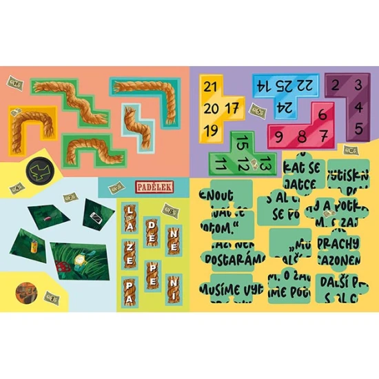 Samolepková únikovka Chatrč v lese – dětský sešit plný úkolů, hádanek a samolepek