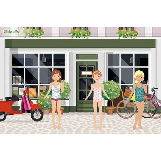 Jiri Models Ve městě Samolepková móda Samolepková knížka Móda ve městě – vytvoř trendy outfity se 300+ samolepkami