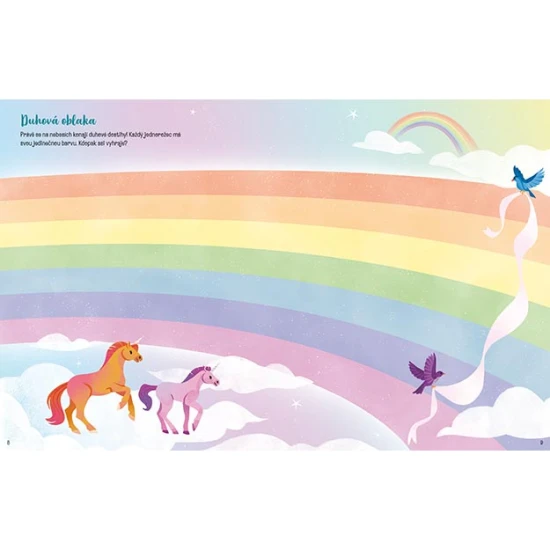 Jiri Models Jednorožci Samolepková knížka Samolepkový sešit s jednorožci a magickými nálepkami