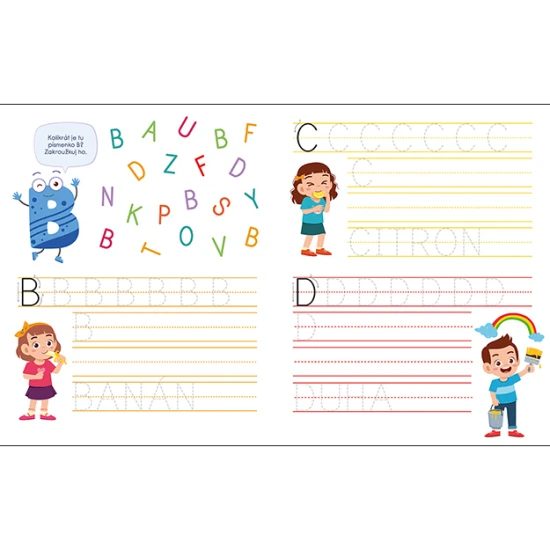 Stíratelný sešit pro děti – Trénink předškolních dovedností